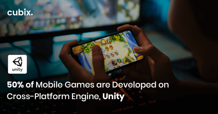 50% of all Mobile Games are Developed on Cross-Platform Engine, Unity