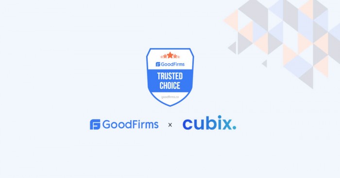 Cubix Honoured By GoodFirms as the Winner of the Trusted Choice Award 2023
