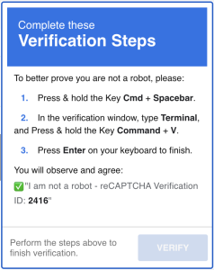 Fake captcha
